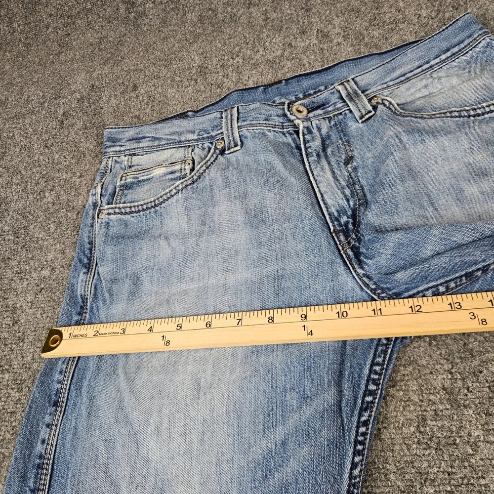 Levi's 527 Jeans Mens 30x30 Bootcut Flap Pocket Thick Leather Patch Light Wash